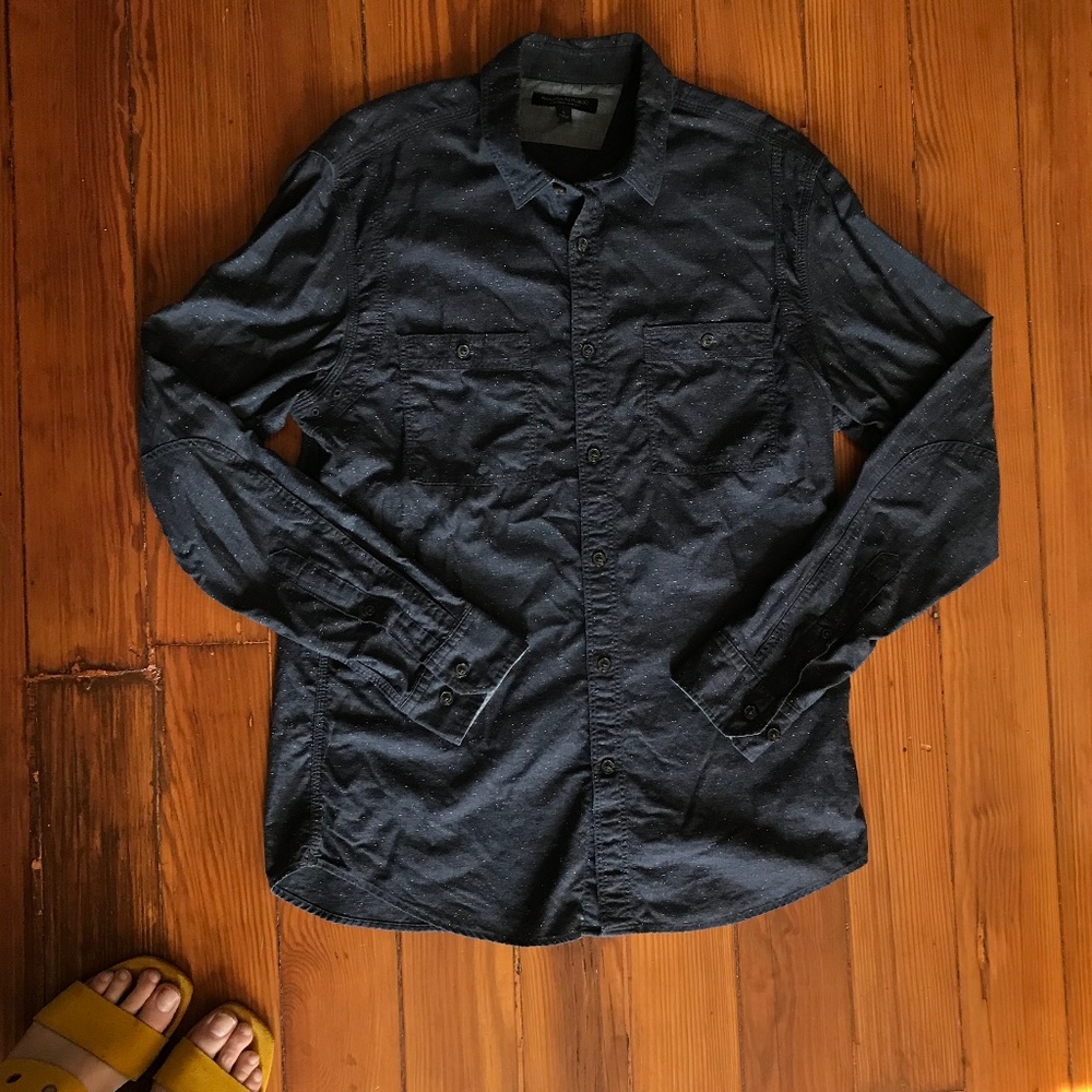 Banana Republic Blue-Grey Textured Shirt